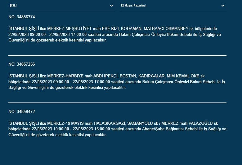 Stanbul Da Ya Ayanlar Dikkat Il Ede Elektrikler Kesilecek S Zc