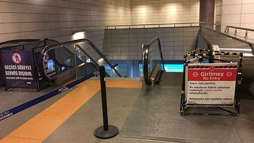 İstanbul metrosunda yürüyen merdiven arızaları bezdirdi