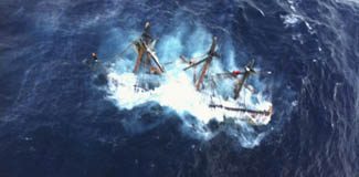 Karayip korsanlarının gemisi battı 