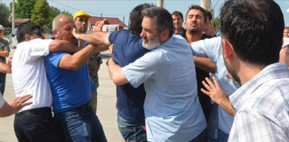 Kaza eylemi kavgaya dönüştü