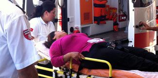 Motosiklet devrildi: 2 ölü 5 yaralı!