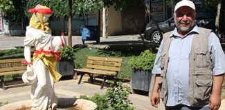 Heykele tesettür uygulaması!