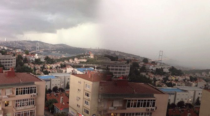 Boğaz köprüsü 2 dakikada böyle oldu!