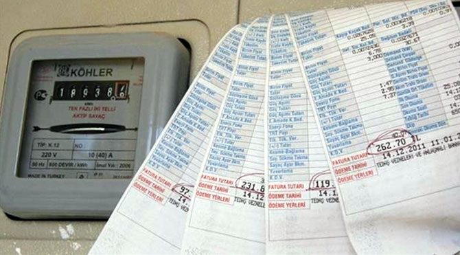 Vatandaşa elektrik faturası şoku