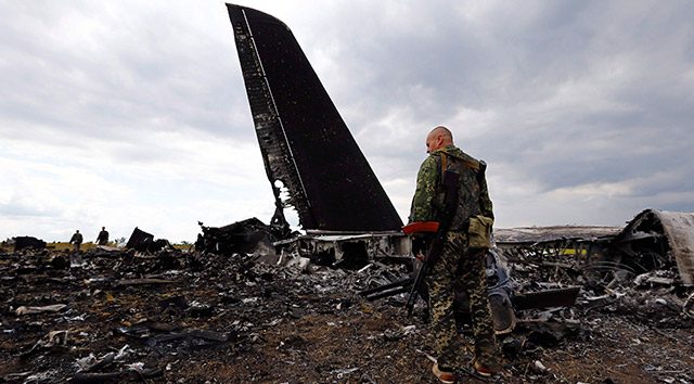 Rus yanlıları, Ukrayna savaş uçağını düşürdü