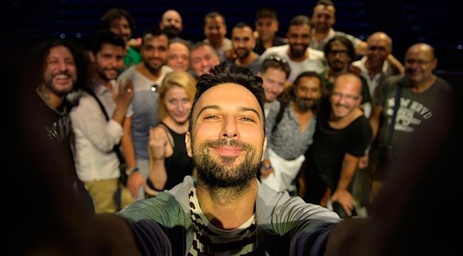 Tarkan 'la konser öncesi “selfie” 