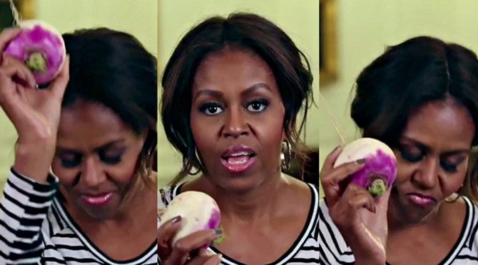 Bu da first lady Michelle Obama kafası