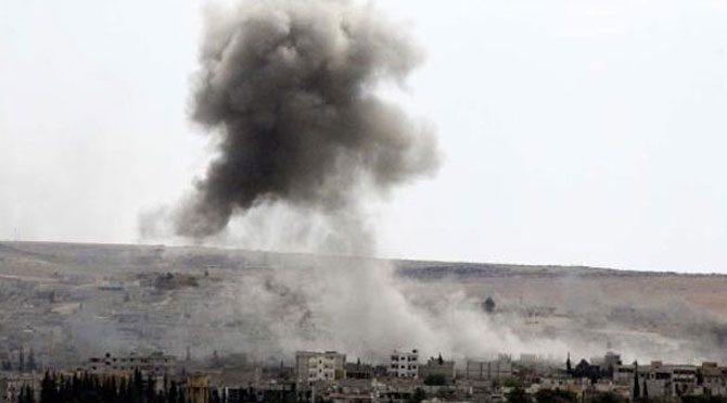 Kobani'de hava saldırısı sürüyor