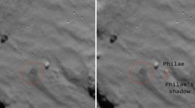 ESA Philae modülünün sorunlu inişi fotoğraflandı