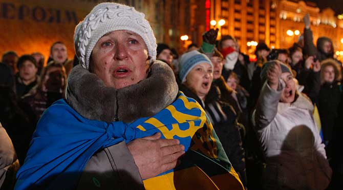Ukrayna'da protestoların yıldönümü