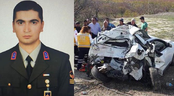 Uzman çavuş kazada öldü