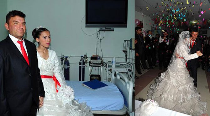 Diyalizden nikah masasına!