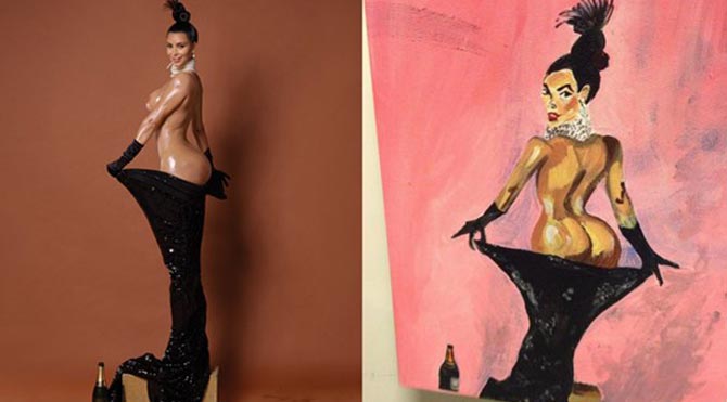 Penisiyle Kardashian tablosu yaptı