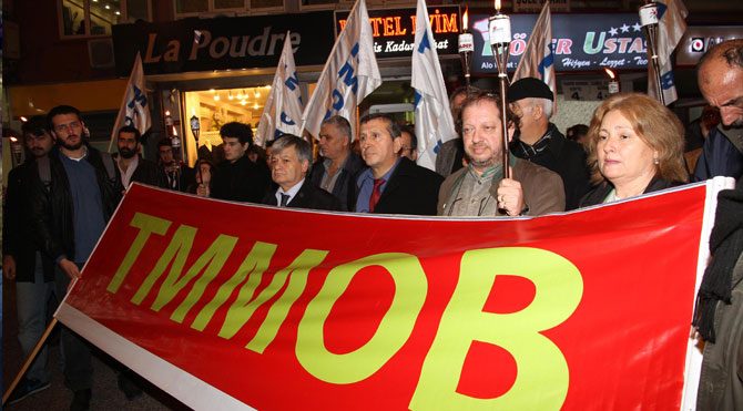 TMMOB'dan meşaleli eylem