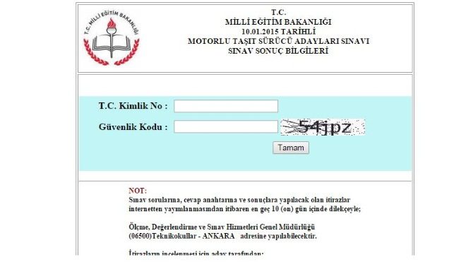ehliyet sınavı