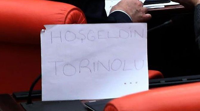 AKP'den Şükür'e 'Hoşgeldin Torinolu' yazısı