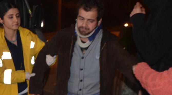 Evin balkonu çöktü: 1 yaralı