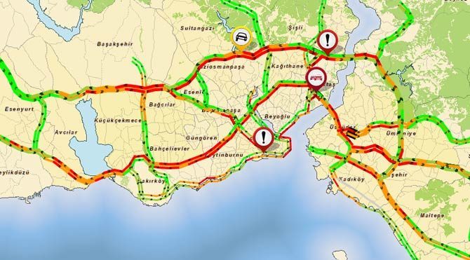 İstanbul'da trafik kilit!
