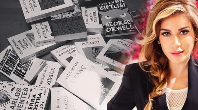 Sinem Kobal kitapları yeni almış!
