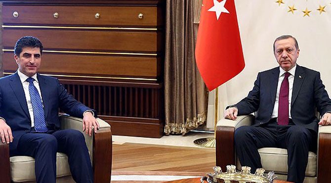 Erdoğan Barzani'yi kabul etti