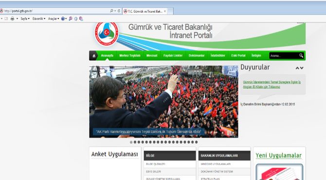 Bakanlık portalında AKP propagandası