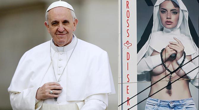 Papa'yı kızdıracak reklam