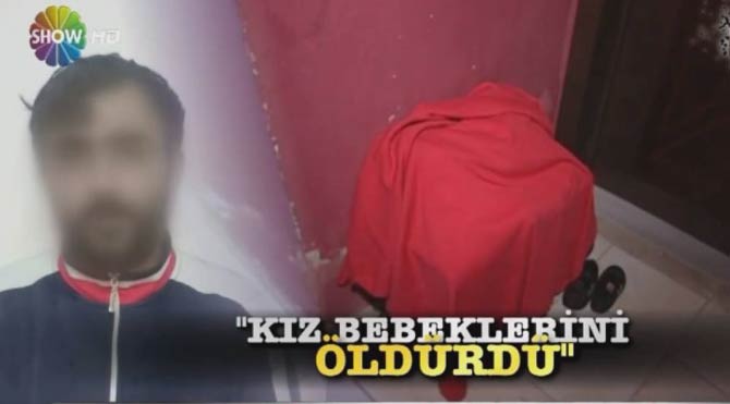 İki kızını duvara vura vura öldürmüş!