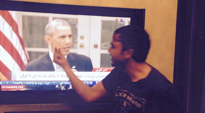 İranlılar Obama ile selfie çektirdi