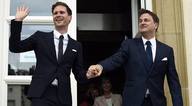 Lüksemburg'un eşcinsel başbakanı evlendi