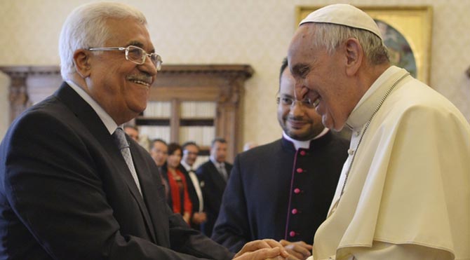 Filistin lideri Papa ile görüştü
