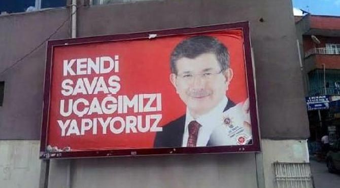 AKP'nin kaldırılan seçim afişi