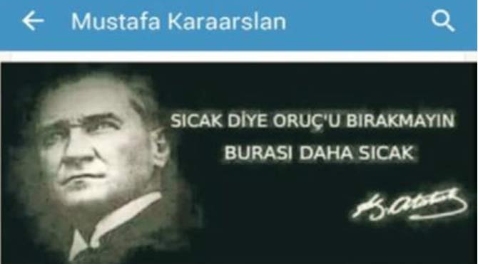 Müdürden 'Atatürk'lü skandal Ramazan paylaşımı