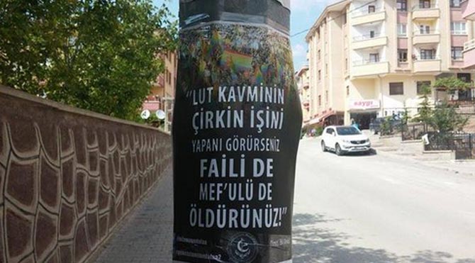 Ankara'da eşcinsellere yönelik tehdit afişleri!
