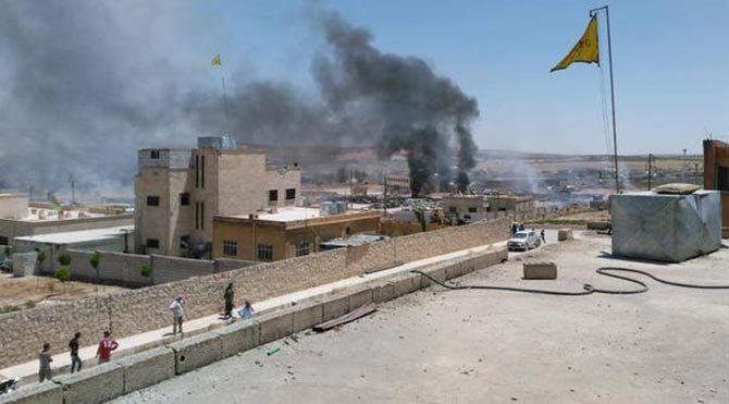 Şanlıurfa'nın Suruç ilçesindeki patlamanın ardından Kobani'de patlama