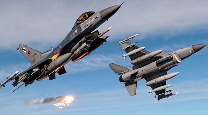F-16'lar PKK hedeflerini vurdu