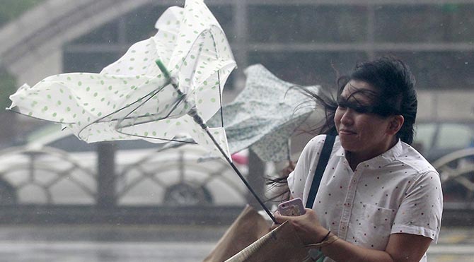 Tayvan'da panik yaratan tayfun