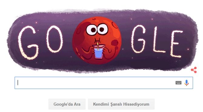 Google, Mars'ta su bulunmasını Doodle ile kutladı!