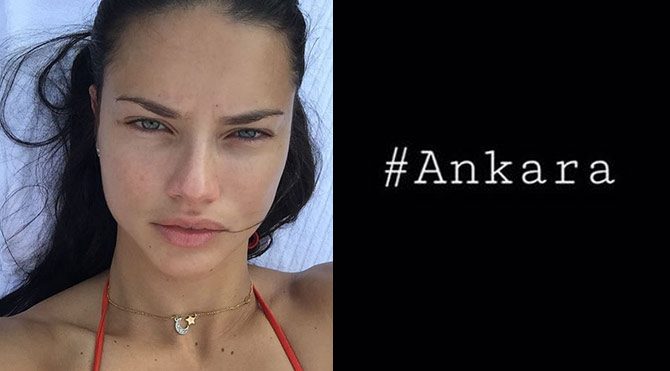 Adriana Lima'dan Ankara paylaşımı