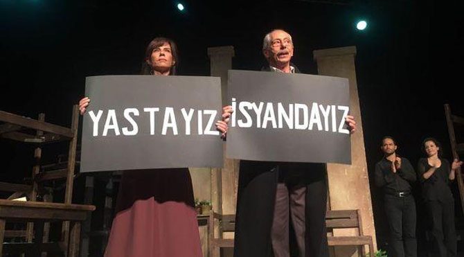 Genco Erkal'dan Ankara protestosu