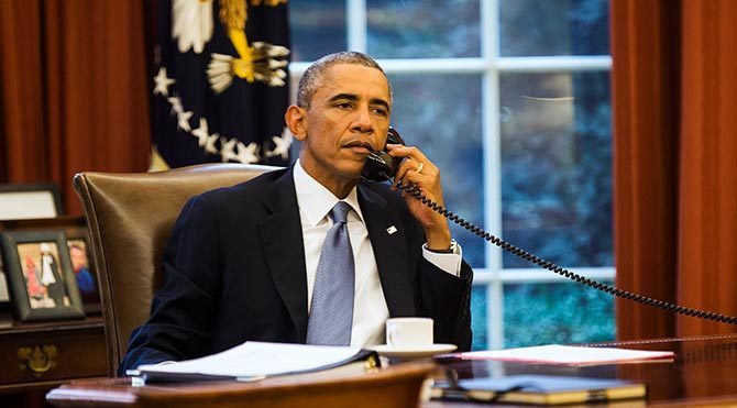 ABD Başkanı Obama, Cumhurbaşkanı Erdoğan ve Davutoğlu ile görüştü