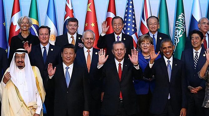 G-20 Liderler Zirvesi'nde aile fotoğrafı
