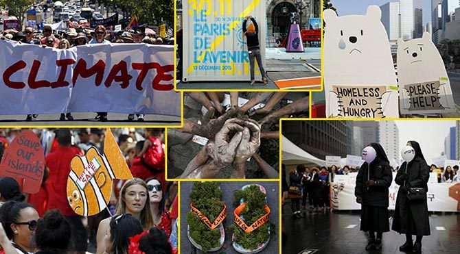 İklim Zirvesi öncesinde dünya çapında protestolar düzenleniyor