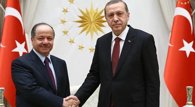 Mesud Barzani Erdoğan ile görüştü
