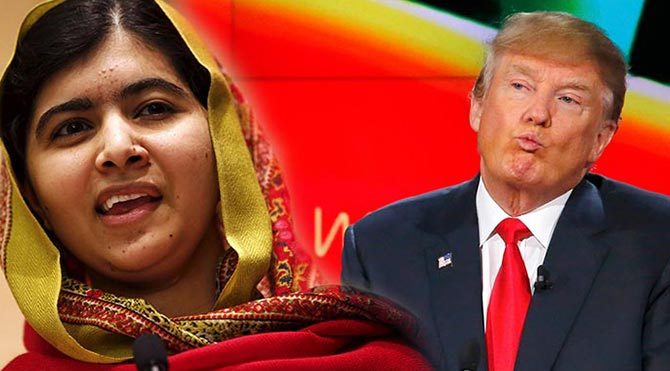 Trump'a ağzının payını Malala verdi