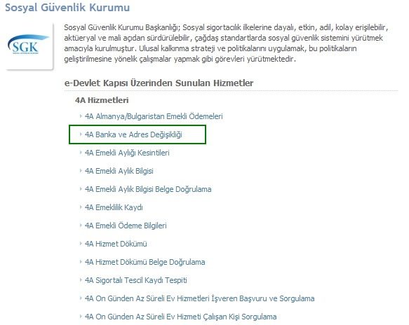 Emekli maaşı banka değişikliği 1