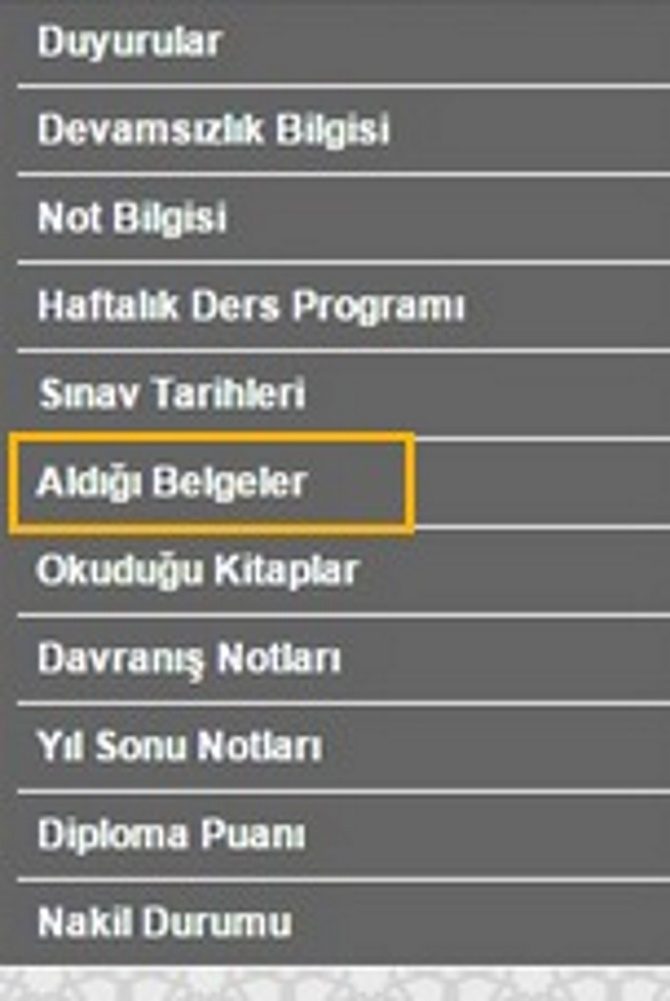 Aldığı Belgeler