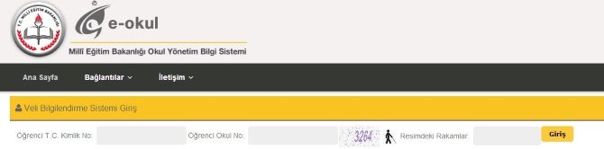 E Okul Giriş