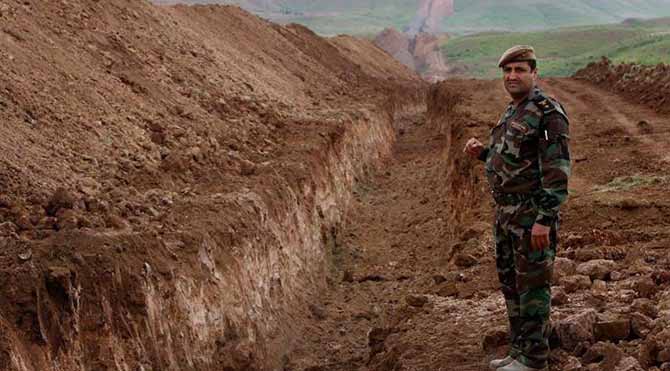 Barzani, bağımsızlığın sınırını hendekle çiziyor
