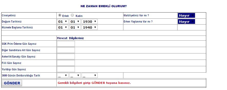 Emeklilik Sorgulama Ve Ne Zaman Emekli Olurum İşlemleri - Sözcü