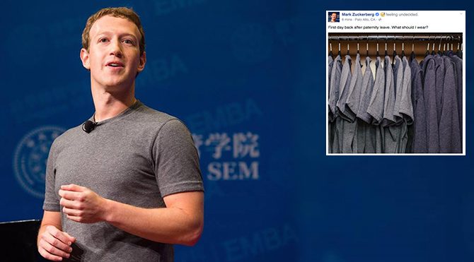 İşte Facebook'un kurucusu Mark Zuckerberg'in dolabı 